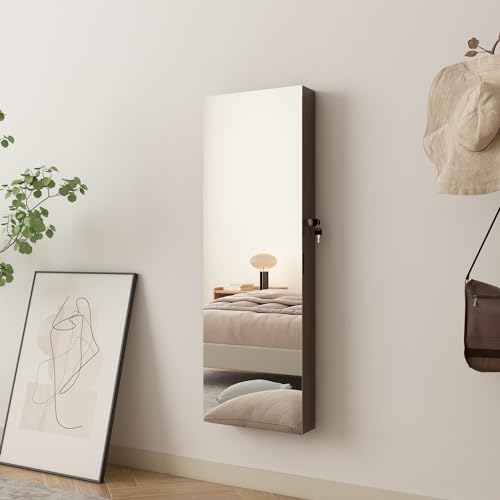 LED Jewelry Armoire with Mirror and Drawers k7m