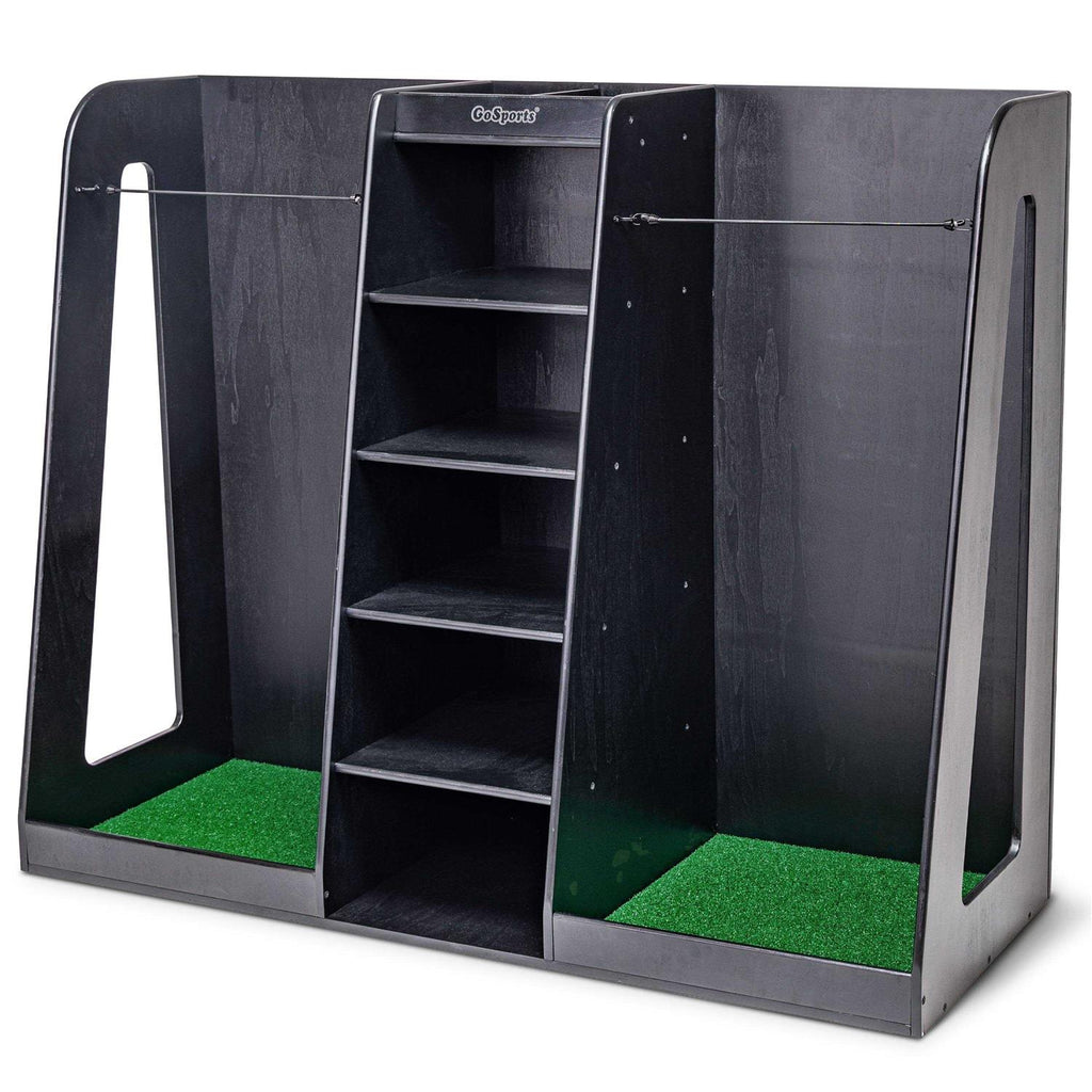 Wooden Golf Bag Organizer Storage Rack k7p