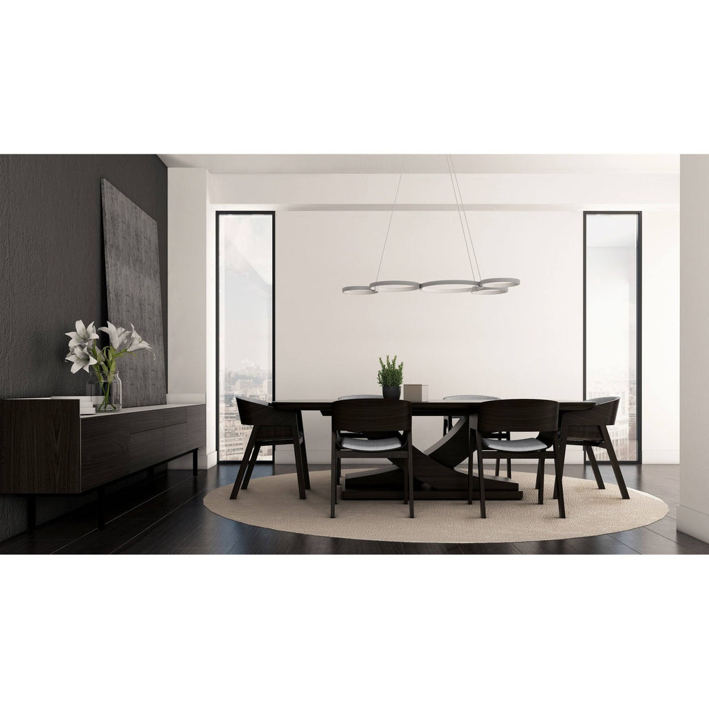 Modern LED Multi-Ring Chandelier Silver a7
