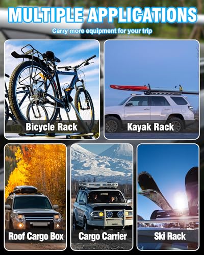 Car Roof Rack Cross Bars 55" Aluminum Universal Adjustable a7