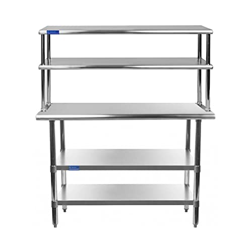 Stainless Steel Work Table with Shelves 24x30 q7