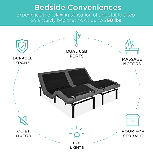 Adjustable Bed Twin XL with Remote Control and Massage a7k