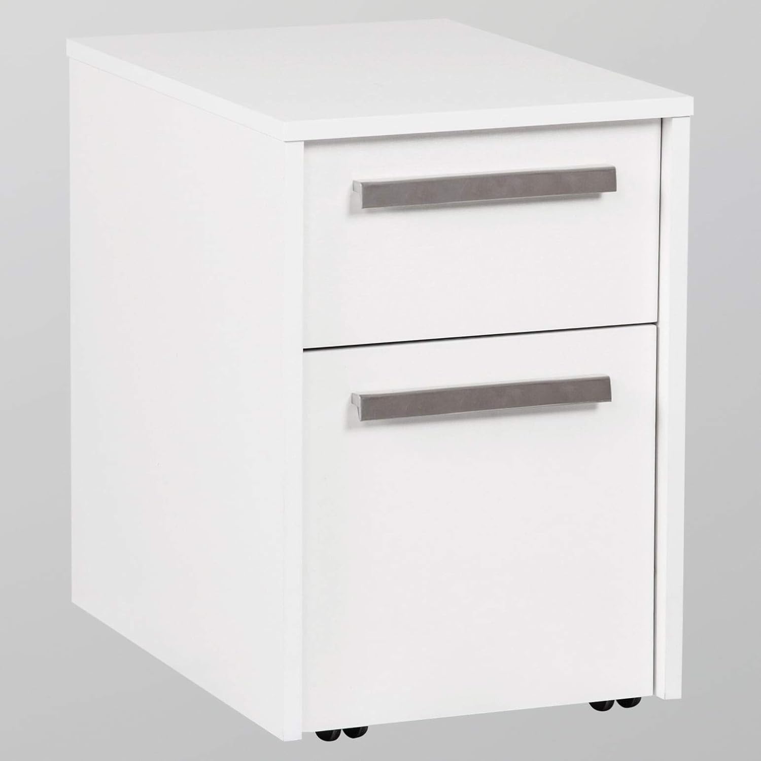 White Wood Grain 2-Drawer Mobile File Cabinet k7m