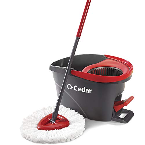 Microfiber Spin Mop & Bucket Floor Cleaning System with Hard Floor Cleaner Lavender 10 Count k7