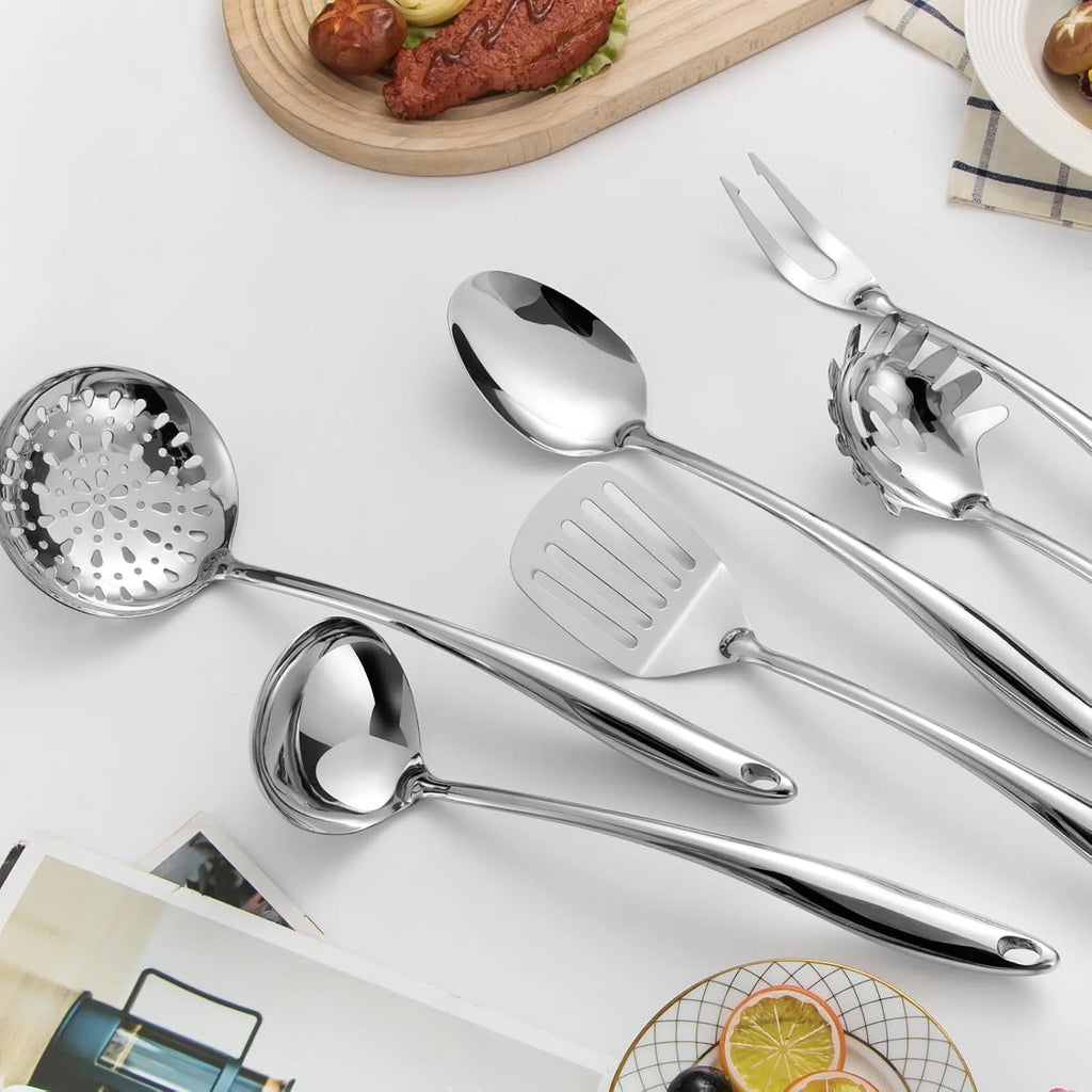 Stainless Steel Kitchen Utensils Set 11 Piece Gold Matte q7