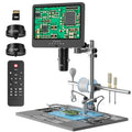 Andonstar AD246S-M Plus 7'' HDMI Soldering Digital Microscope for Electronics Repair, 2000x 3 Lens 2160P UHD Video Record, Soldering Microscope Station with Helping Hands, Coin Microscope, 32GB Card