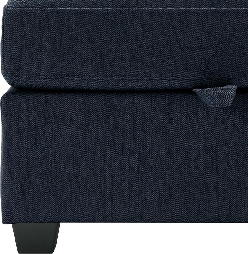 Small Sectional Sofa with Ottoman Storage Blue k7m