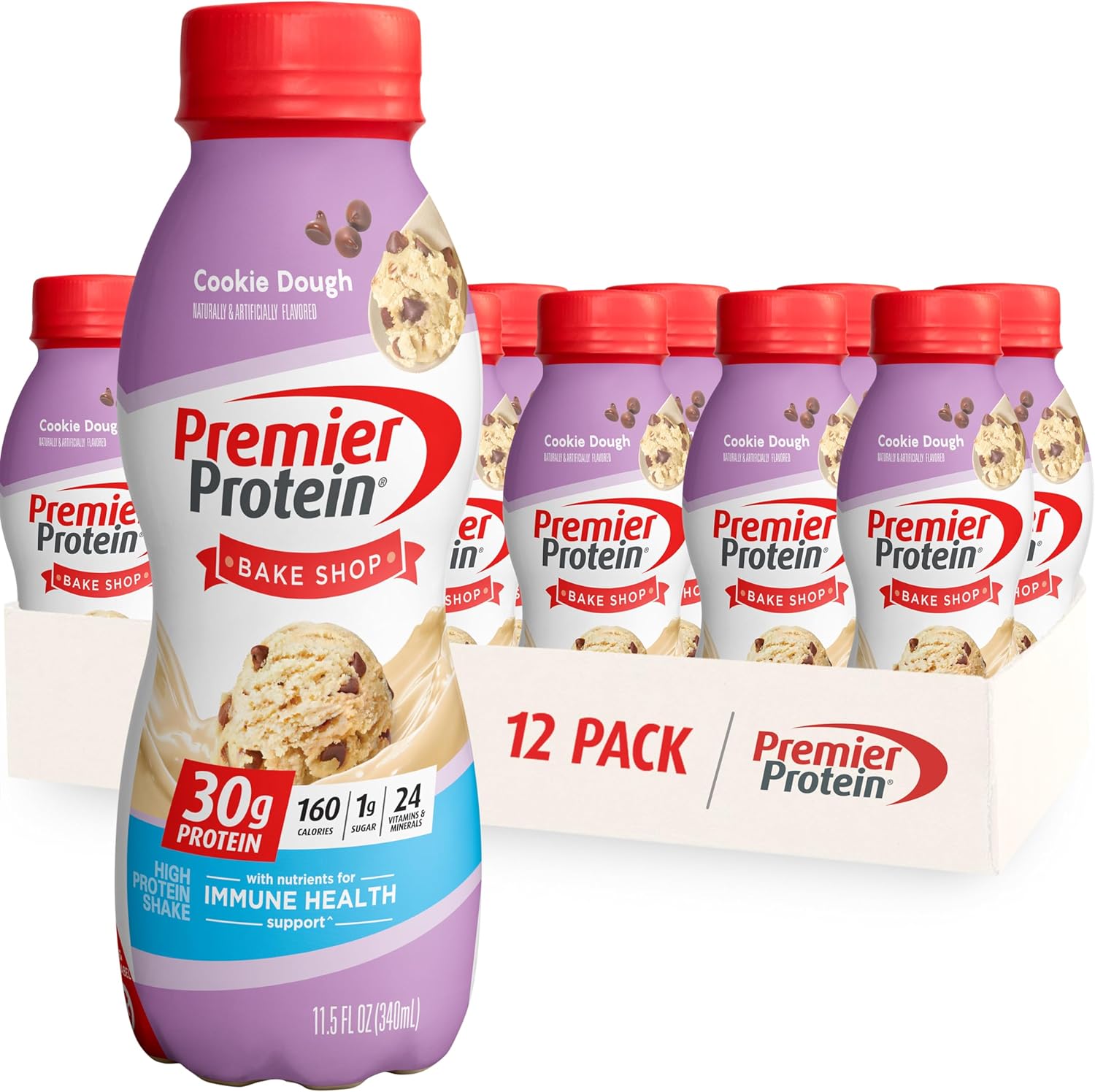 Protein Shake Salted Caramel Popcorn Cookie Dough 30g Protein 12 Pack k7