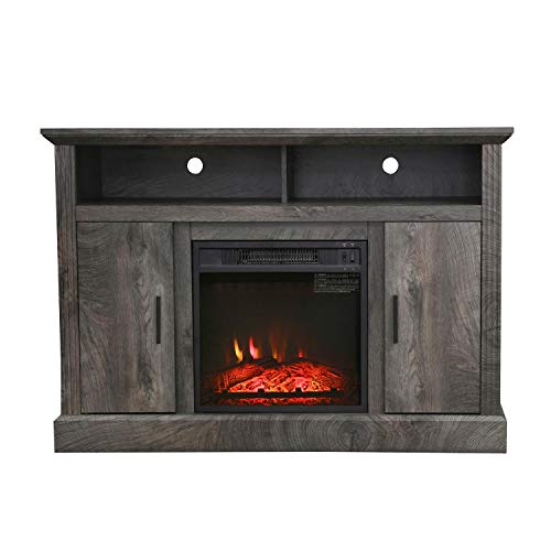Electric Fireplace TV Stand Corner Console for TVs up to 42 Inch Rustic k7