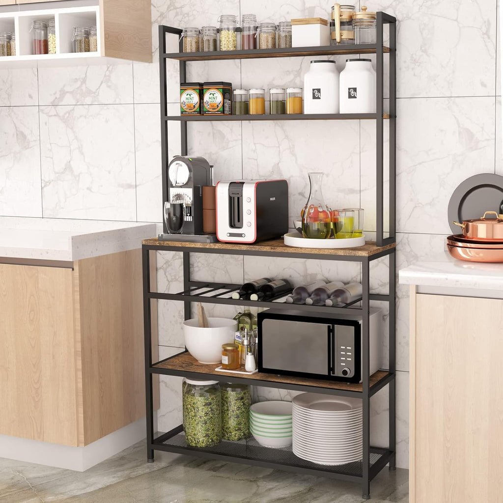 Industrial Kitchen Baker's Rack Coffee Station Microwave Stand a7