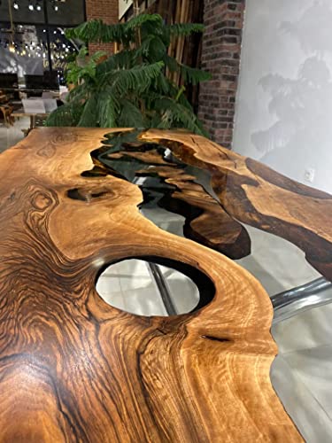 Epoxy Resin River Dining Table Top 60x30 Inches k7