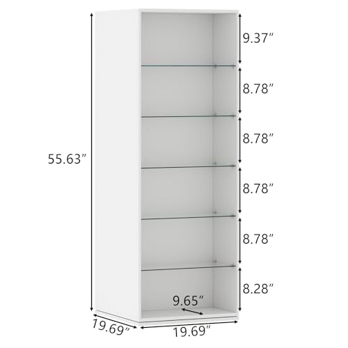 Rotating Shoe Rack with Sensor Light and Glass Shelves k7m