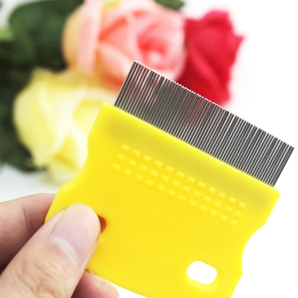 Pet Hair Grooming Comb Stainless Steel Fine Toothed a7