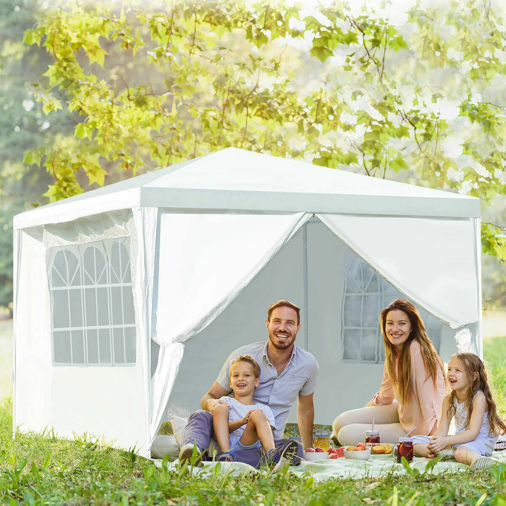 Costway Outdoor 10&x10& Heavy Duty Wedding Party Tent Canopy Side Walls