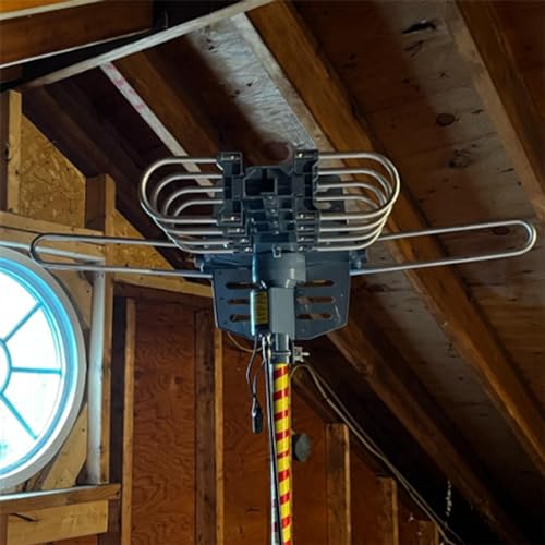Outdoor TV Antenna Long Range 360 Rotation 4K VHF UHF 2 TVs k7