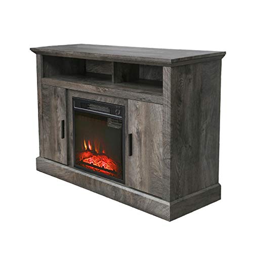 Electric Fireplace TV Stand Corner Console for TVs up to 42 Inch Rustic k7