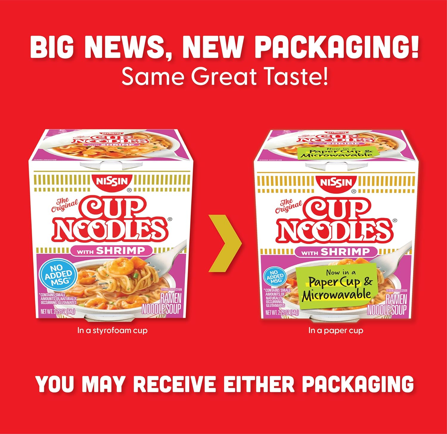 Cup Noodles Soup Shrimp Flavor 2.25 oz x12 a7