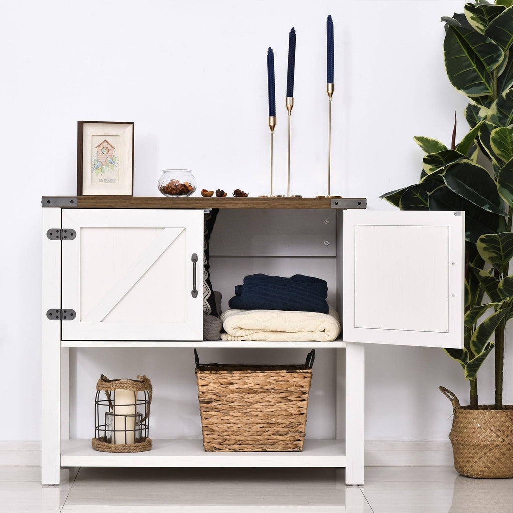 White Storage Cabinet with Bottom Shelf 7k