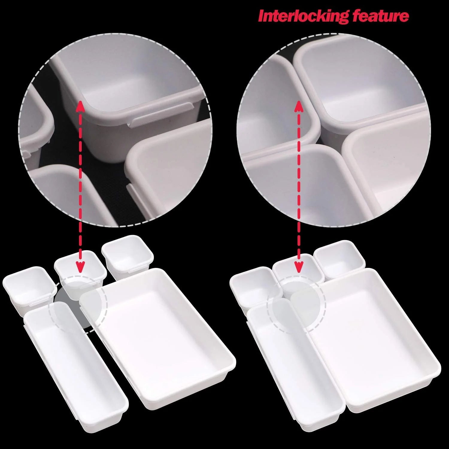 Plastic Drawer Organizer Trays 42 Pack a7