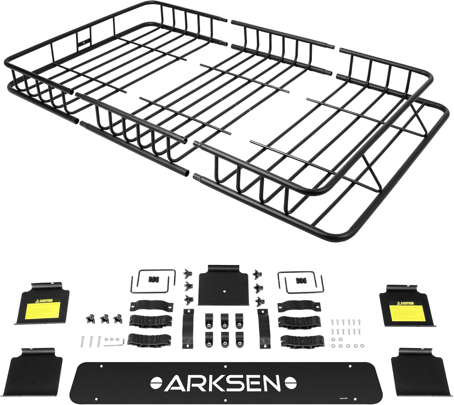 Roof Rack Cargo Basket with Soft-Shell Carrier for SUV Trucks Cars Black k7m