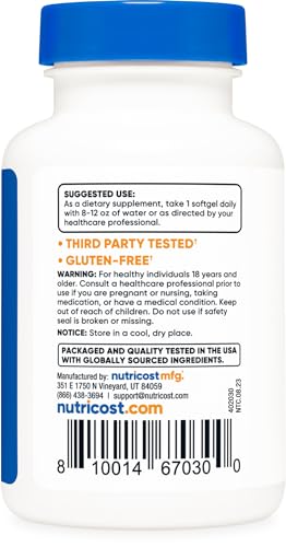Zeaxanthin with Lutein 20mg Softgels, 120 Count k7x