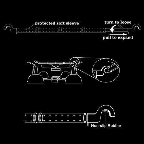 Car Fishing Rod Holder Adjustable 35-57 Inch k7p