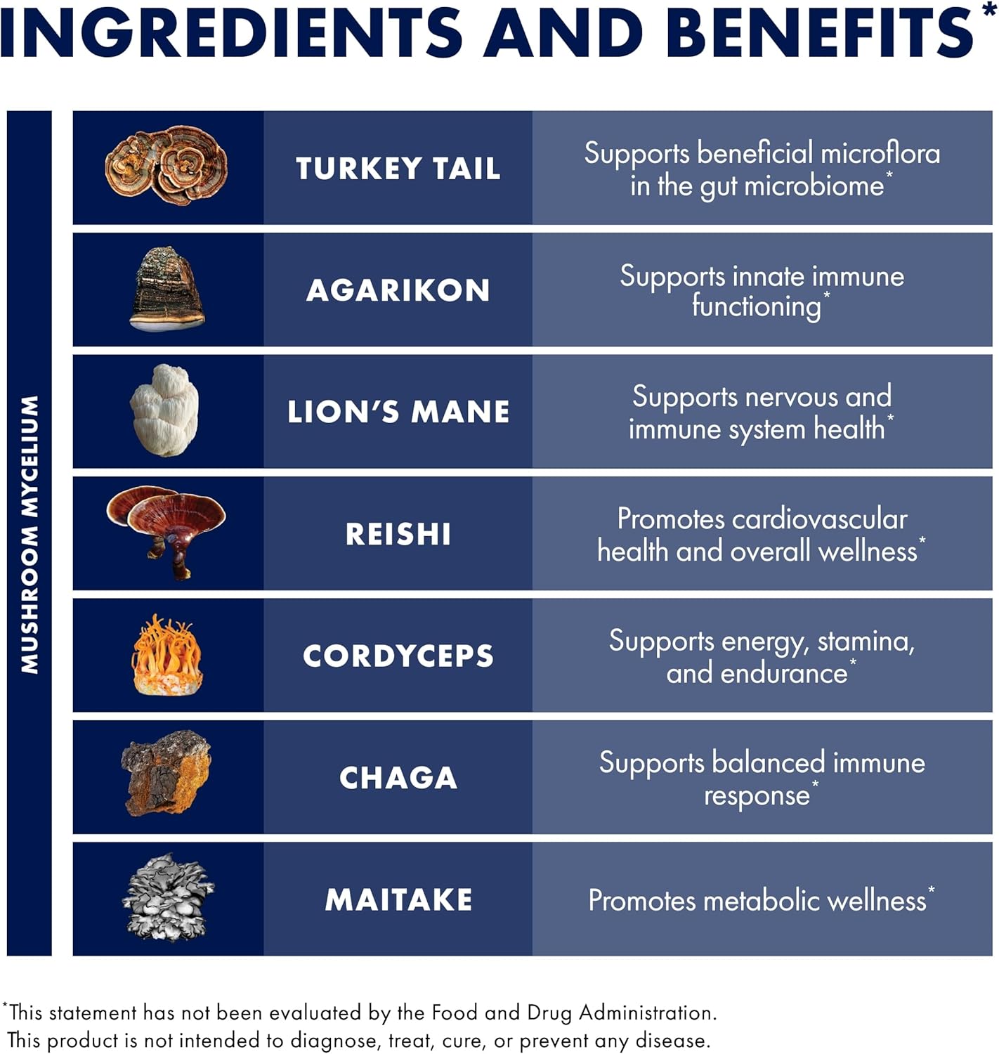 Mushroom Supplement Powder with 17 Species Blend 100g a7