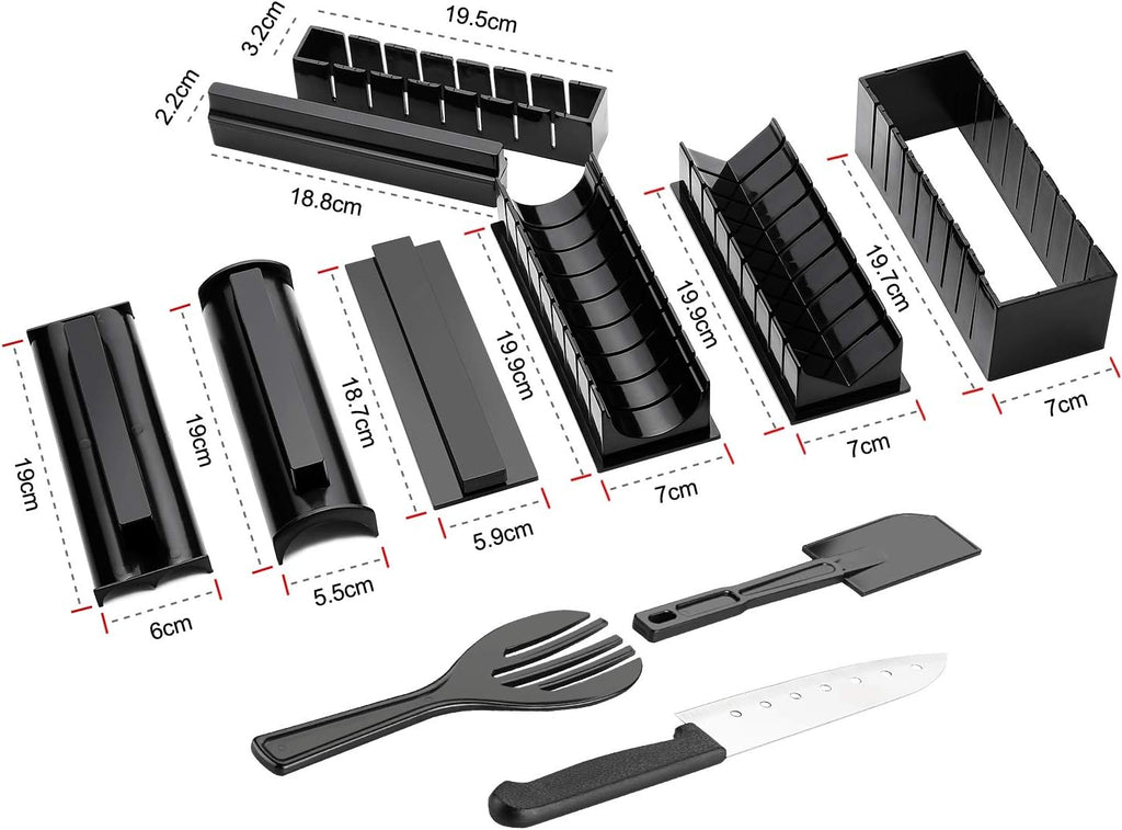 Sushi Maker Kit 11pcs DIY Roll Mold Kitchen A7