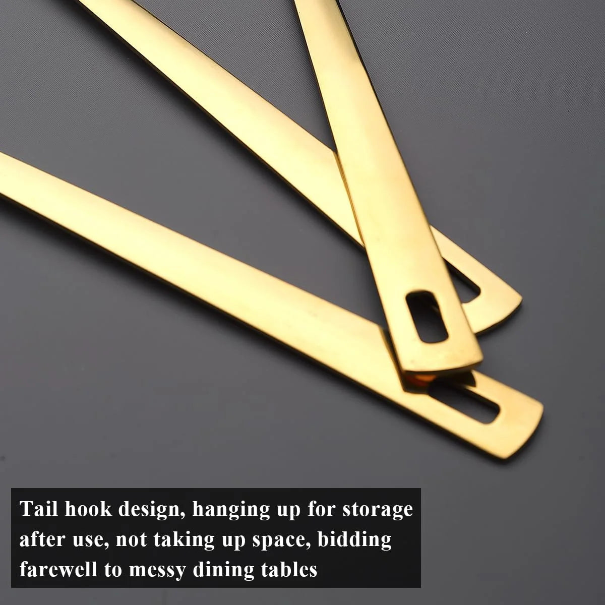 Gold Kitchen Utensils Set 6pcs Titanium Plating Stainless Steel a7