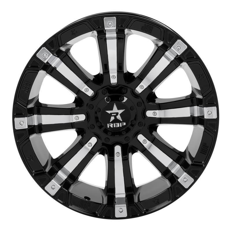 Wheel 20x9 8x165.1 Offset -12 Black Chrome Inserts a7