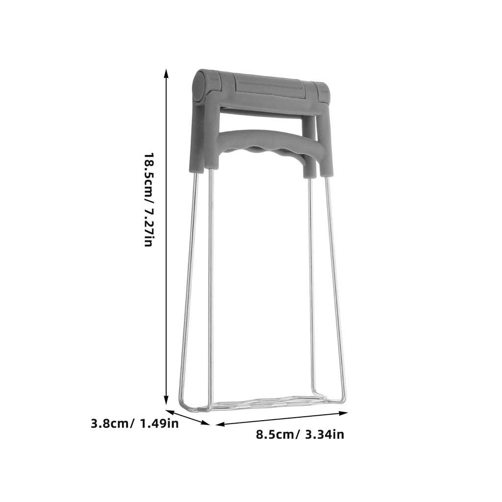Kitchen Retriever Tongs Stainless Steel Gripper Grey k7