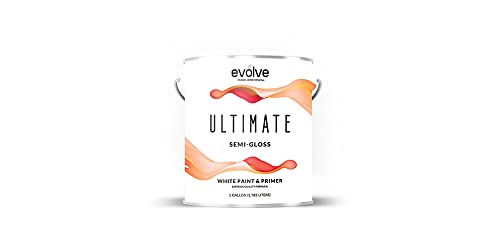 EVOLVE Ultimate Paint & Primer in White for Interior & Exterior House Paint, Flat Sheen, 1-Gallon