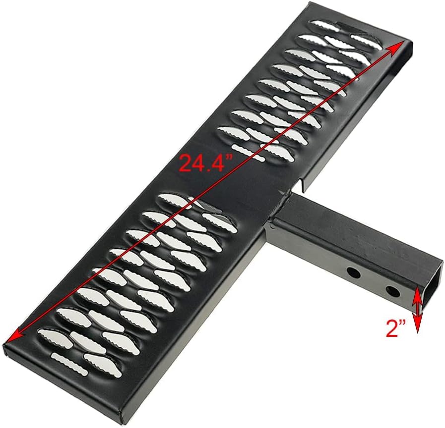 Hitch Step Anti Slip Rust Towing Bumper Guard Black Rear Receiver 2" Pedal k7m