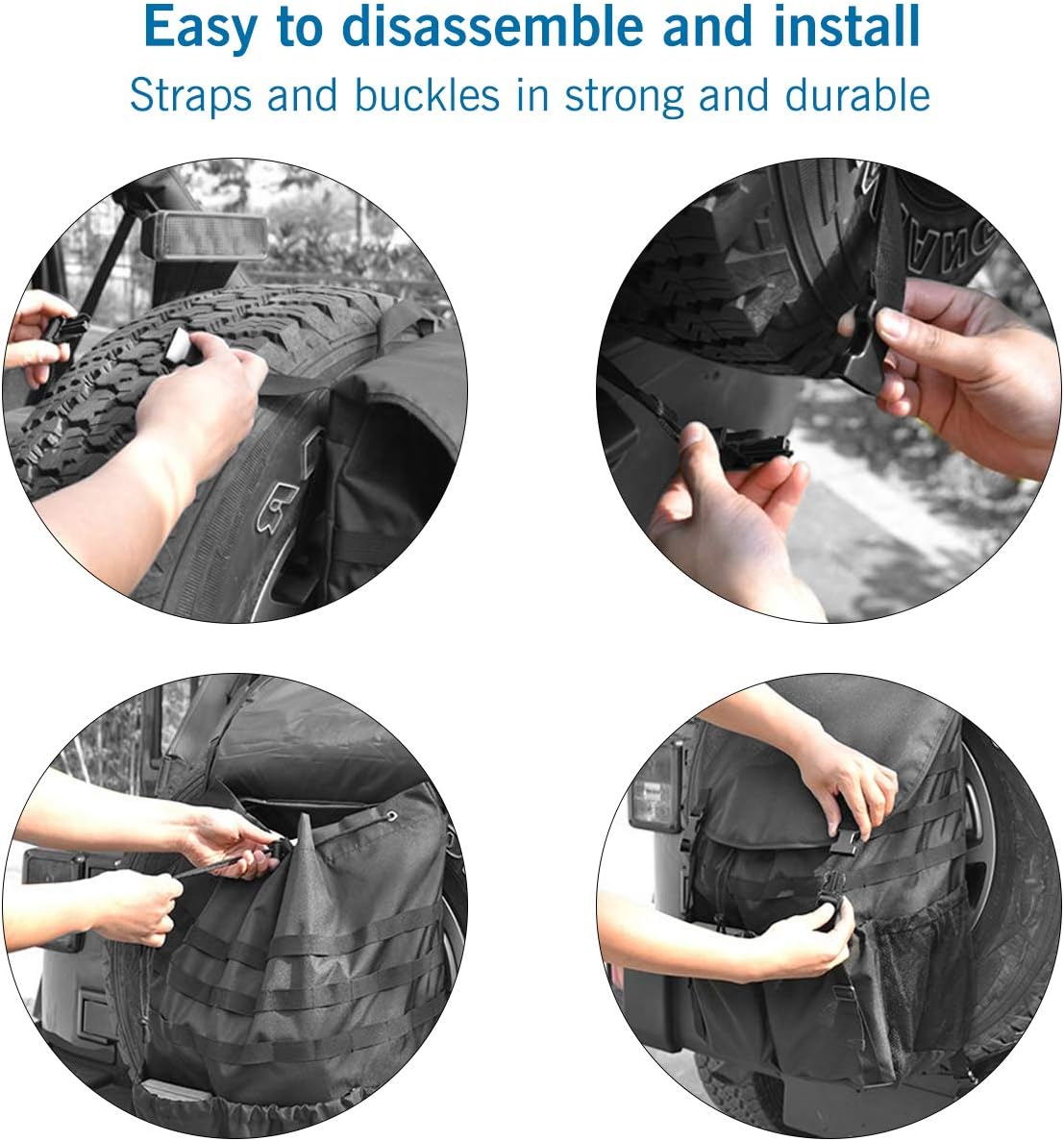 Spare Tire Trash Bag Overland Cargo Organizer for Camping SUV Truck Off-Road a7