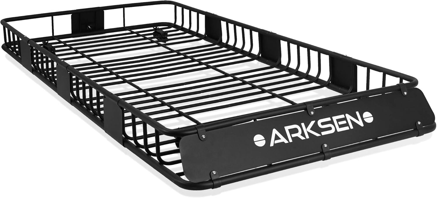 Roof Rack Cargo Basket with Soft-Shell Carrier for SUV Trucks Cars Black k7m