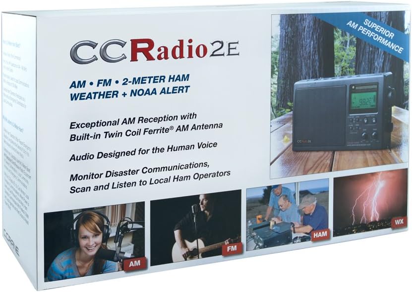 CCRadio-2E Portable AM FM Weather Radio 2-Meter Ham Band Black k7
