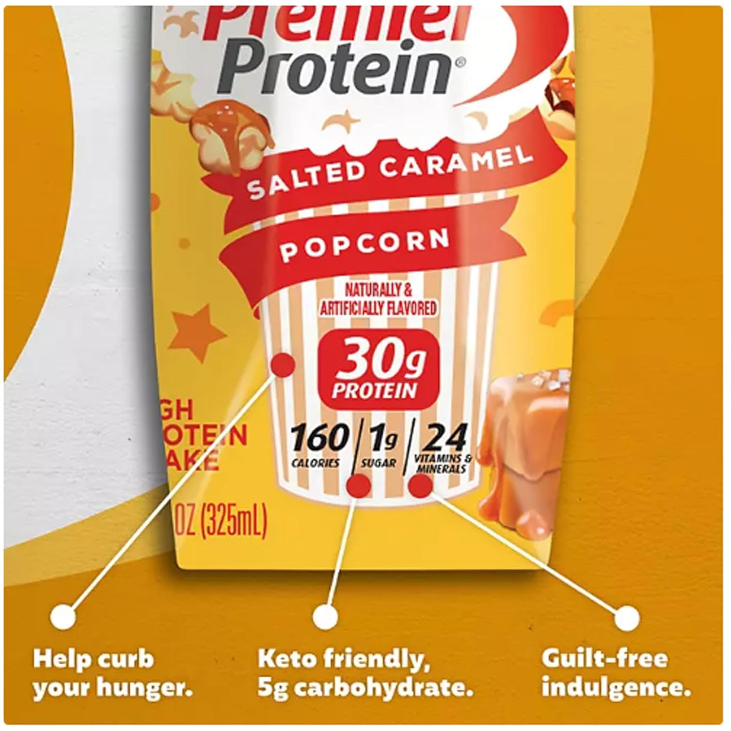 Protein Shake Salted Caramel Popcorn 12 Pack a7
