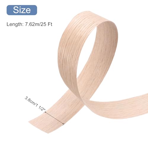 Wood Veneer Edge Banding 1.5 Inch x 25 Ft Red Oak k7m