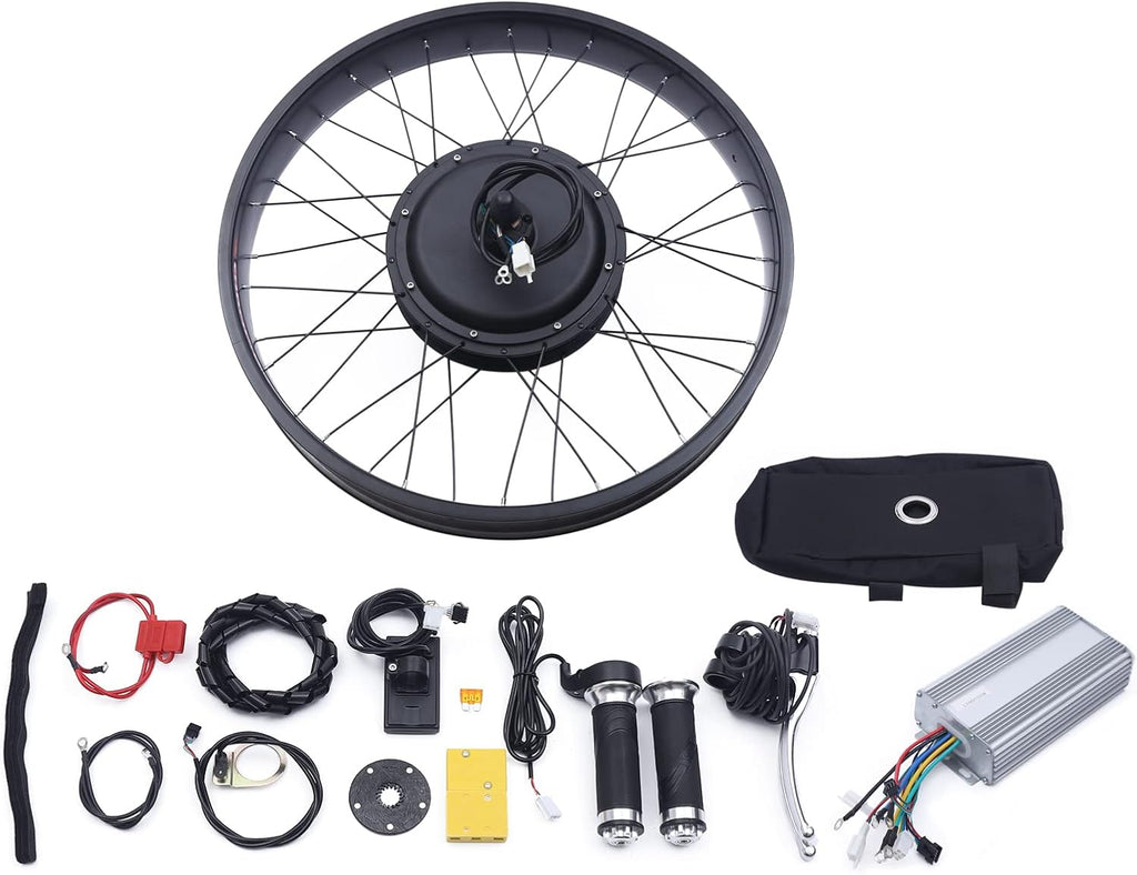 Electric Bike Conversion Kit 26 48V 1500W Rear Wheel Fat Tire Hub Motor with LCD Display a7
