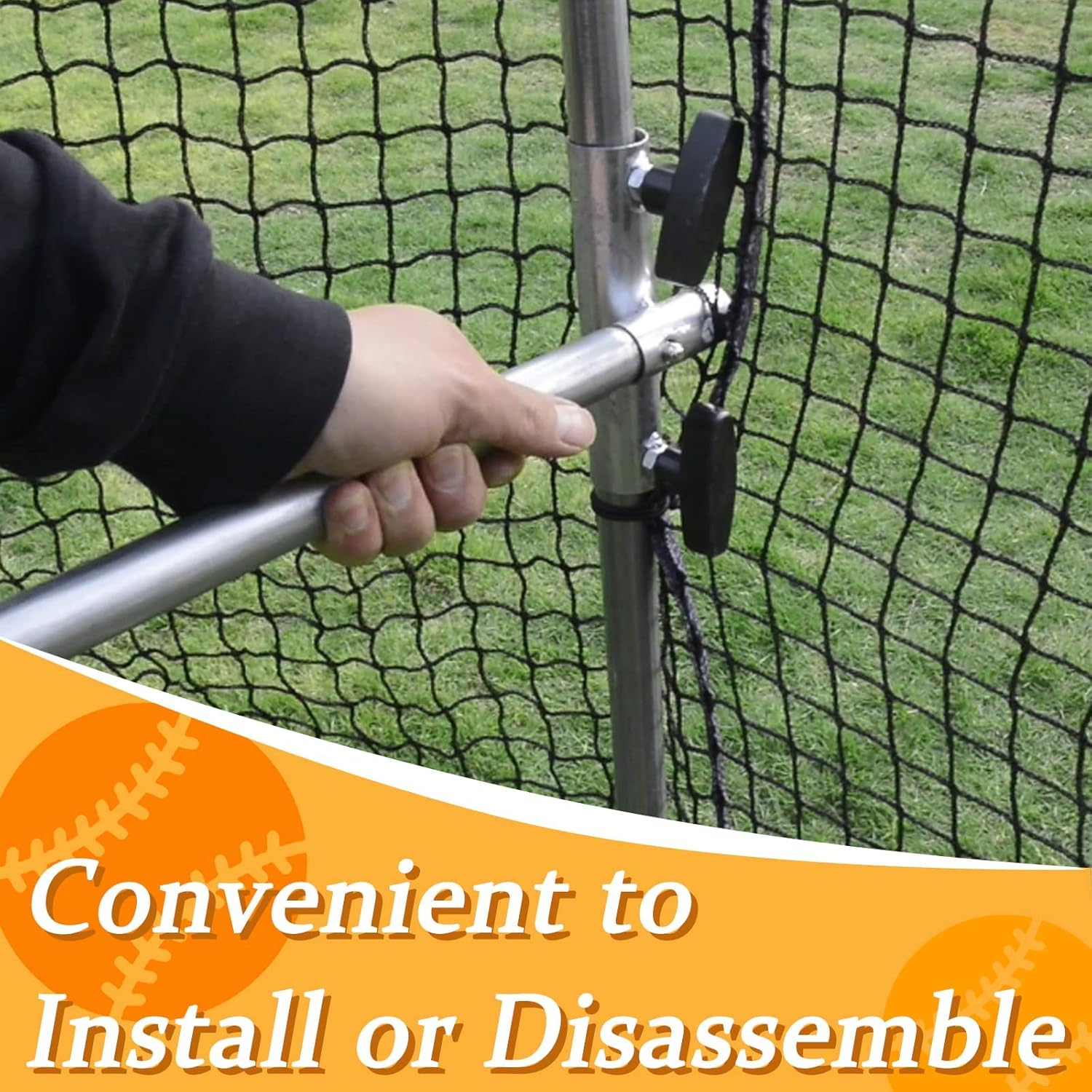 Batting cage with wheels for backyard 16x10x8ft a7