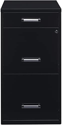 Metal Organizer Pencil Drawer Vertical File Cabinet 18in Black k7