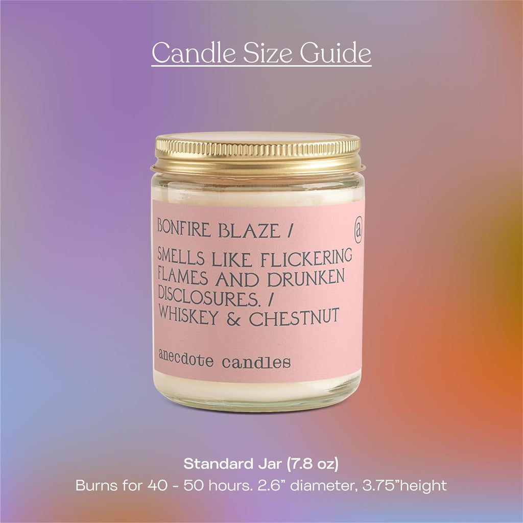 Coconut Soy Wax Candle Jar Whiskey Chestnut Scent 7.8 Oz k9