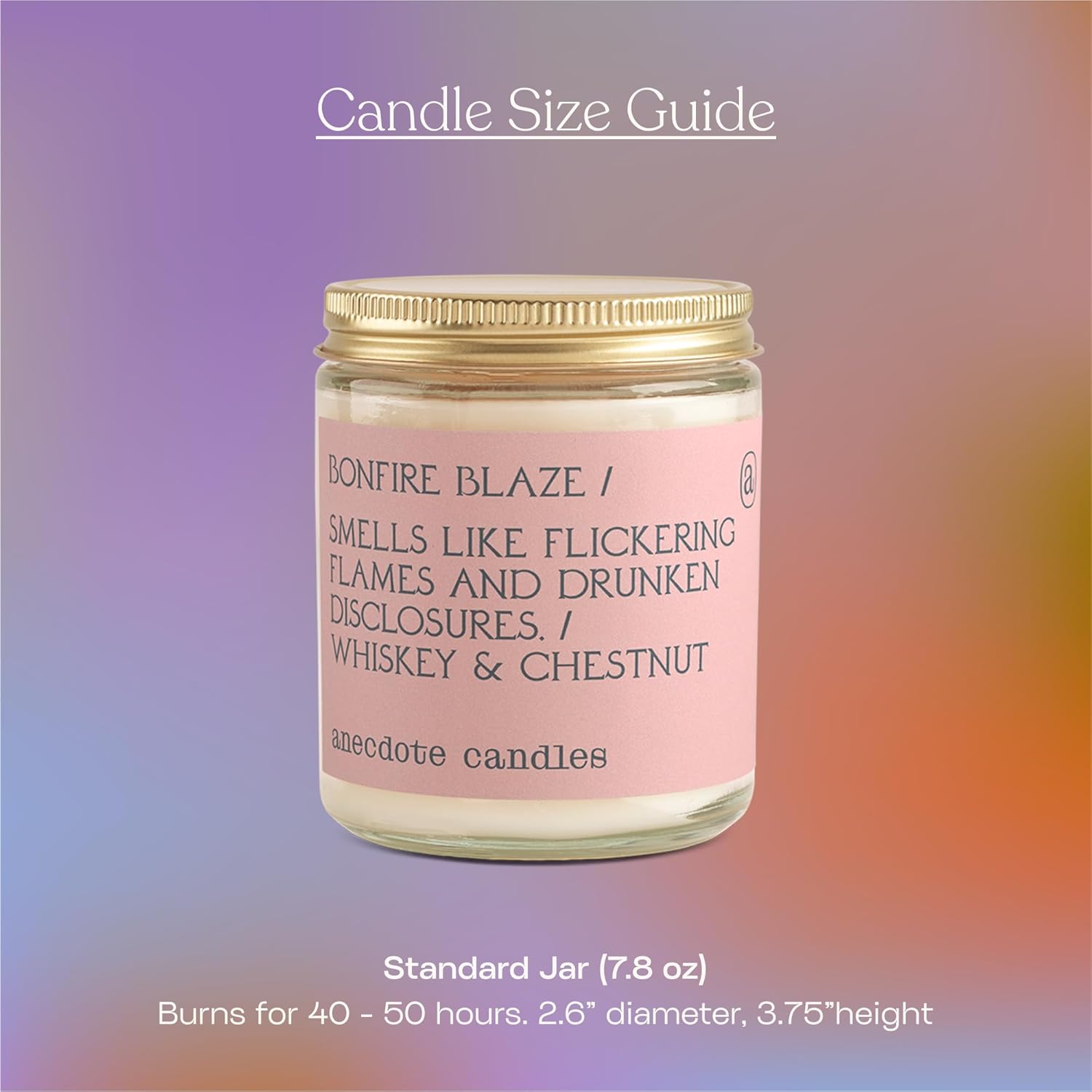 Coconut Soy Wax Candle Jar Whiskey Chestnut Scent 7.8 Oz k9
