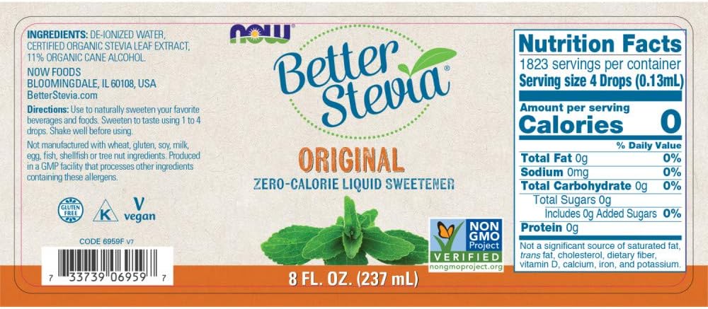 Stevia Liquid Extract 8 Ounce Bottle Pack of 2 a7