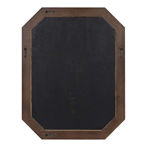Rustic Octagon Wall Mirror 36 x 28 Two-Tone Farmhouse Accent k7