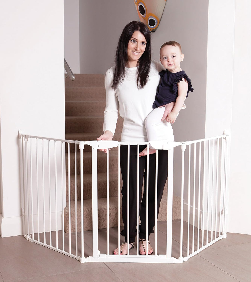 Baby Gate for Stairs White a7