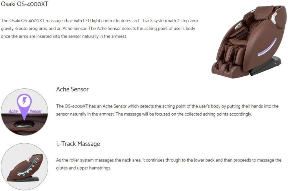 Full Body L-Track Massage Chair with Zero Gravity Brown k7p