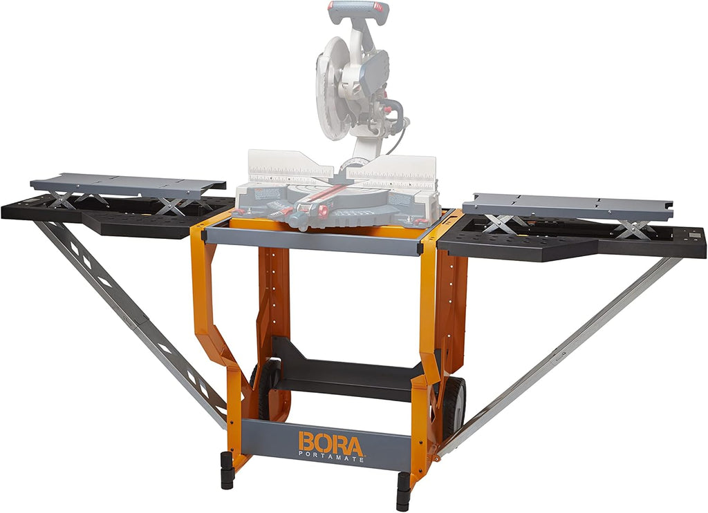 Miter Saw Workstation with Adjustable Roller Support k7q