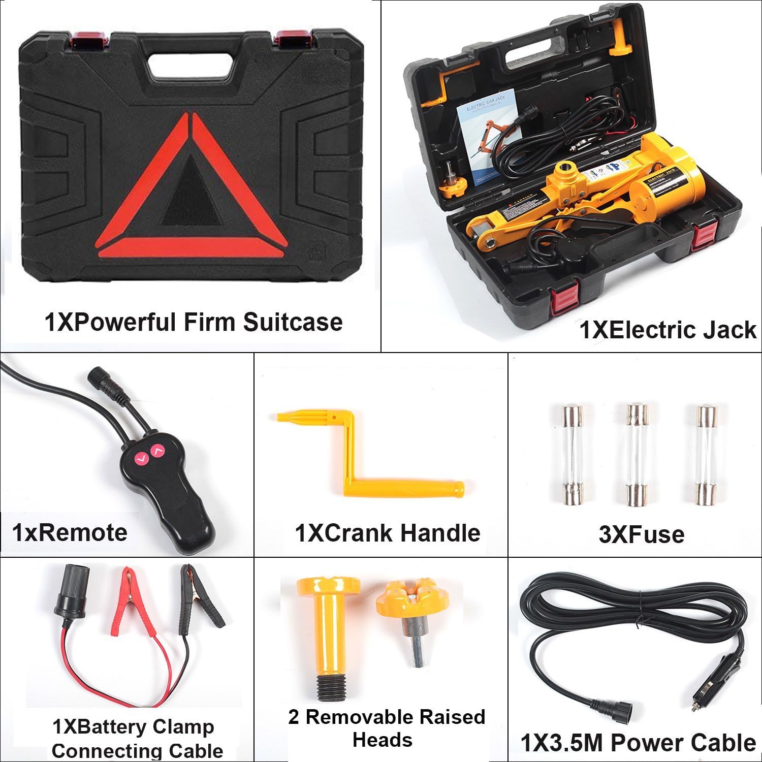 Car Floor Jack 3 Ton 12V Scissor Lift Set for Sedans SUV w/ Double Saddles Remote Tire Change Tool Kits a7