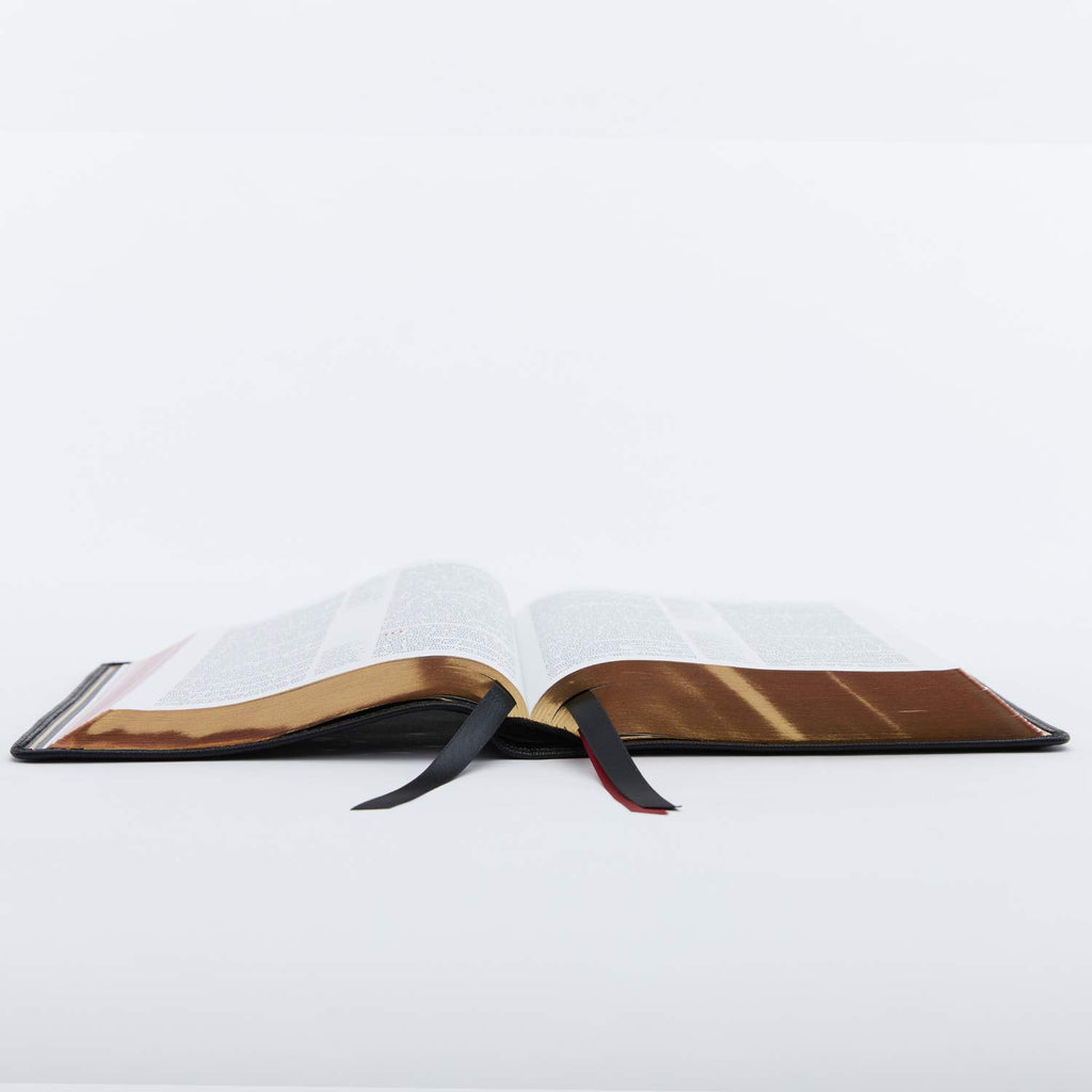 Reference Bible, Goatskin Leather, Black, Red Letter, Comfort Print a7